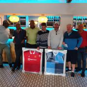 A Manchester United and Wycombe Wanderer shirt were won during the charity event on Friday