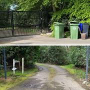 Metal gates in Dukes Kiln Drive, Gerrards Cross