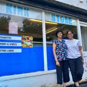 Vibha Joshi (left) and her daughter Meera (right) outside Kirk Store's which is due to shut on June 30