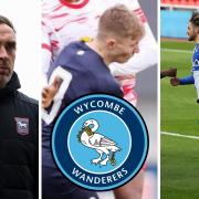 Richard Keogh (left), Kian Breckin (centre) and Luke Leahy (right, playing for Bristol Rovers) have all signed for Wycombe this summer