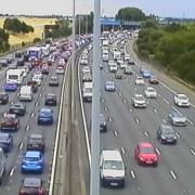Motorway crash causes long delays on M25