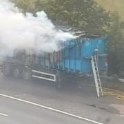 Lorry fire on M25 causes long delays on motorway