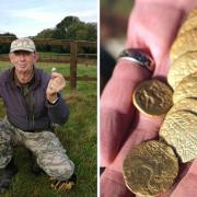 'Once in a lifetime!': Man, 68, finds gold coin hoard worth £30,000 on Bucks land