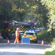 Emergency services shut road after 'serious' crash