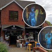 Bucks shop stages realistic Halloween hologram display
