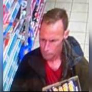 Man pictured with multipack of Yorkies wanted in relation to theft at Sainsbury's