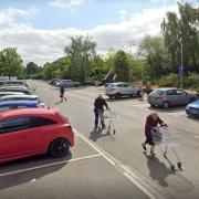 Tesco car park in Wolverton