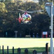 Helicopter lands in Gerrards Cross