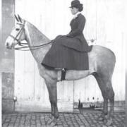 Mrs Thomas William Tyrwhitt-Drake and her favourite horse in 1890.