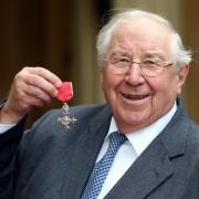 Henry Sandon receives his MBE at Buckingham Palace in October 2008