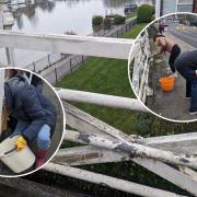'It looks embarrassing': Residents clean historic bridge after 'neglect' from council