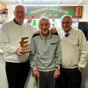 Alf Osborne (right) turned 90 recently. He is pictured with his friends Brian Brown (centre) and Rod Stratford (left)