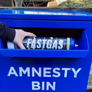 'A very dangerous drug': Police install first 'laughing gas' bin in Bucks town