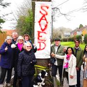 Villagers celebrate SAVING 100-year-old tree from the chop by housing developer