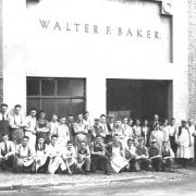 Here we see the employees of W F Baker assembled outside the factory in Bellfield Rd, 1930s