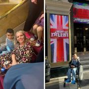 Kathryn Edwards with son Kaiden for Britain's Got Talent