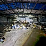 Illegal waste dumping site in Amersham