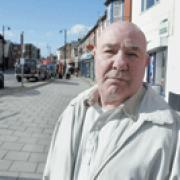 Worried: Bob Cowan in Desborough Road