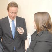 Vow: David Cameron talks to our reporter