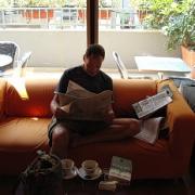 IDEAL BREAK: Coffee shop, a cuppa and a newspaper