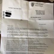 The letter purporting to be from Chiltern District Council. Picture by @ChilternCouncil