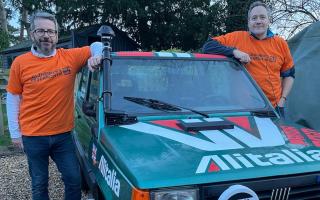 Friends drive Fiat Panda across the desert to tackle 'terrible disease with no cure'