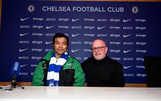 Prince Tandukar, 22, and Paul Archer, 66, reunited at Chelsea's Training Ground nearly four months after the incident