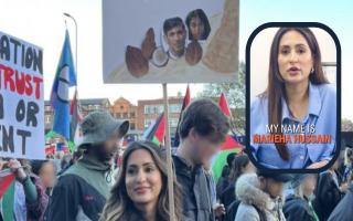 Marieha Mohsin Hussain was pictured smiling at a pro-Palestine rally holding a racist sign. She has spoken about the incident for the first time this week
