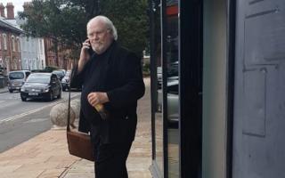 STAR: Actor Colin Baker outside Worcester Magistrates Court. Picture: Sam Greenway