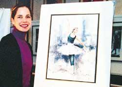 Darcey Bussell with one of the prints