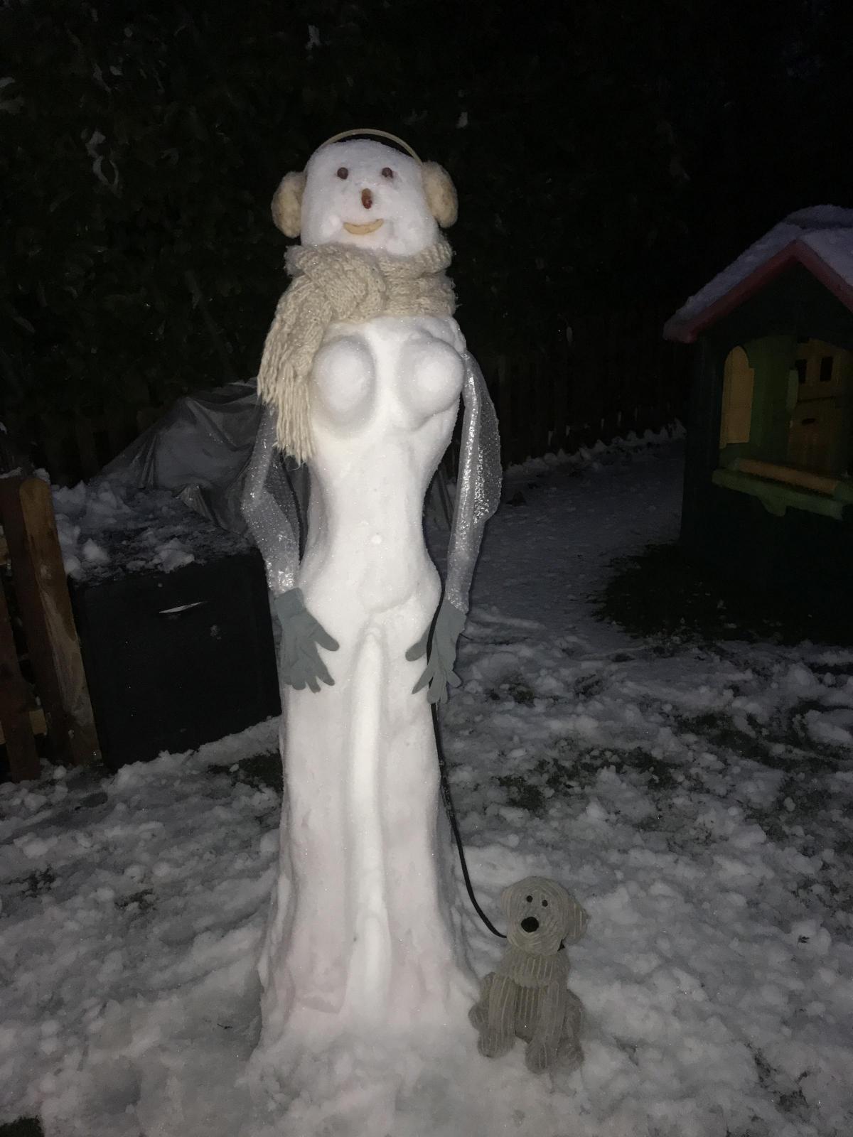 Florrie the snowwoman by Siobhan O'Grady