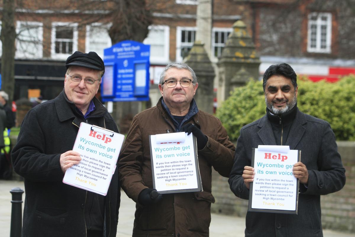 Former councillor and mayor, Trevor Snaith, with two other former mayors Cllr Ray Farmer and Cllr Khalil Ahmed
